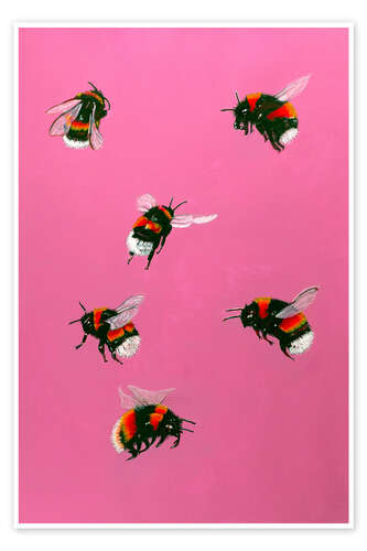 Plakat Happy Bumblebees