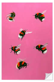 Wall sticker Happy Bumblebees