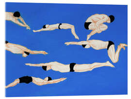 Acrylic print Swimmers on Blue