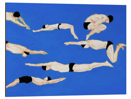 Quadro em alumínio Swimmers on Blue