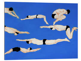 Galleritryk Swimmers on Blue