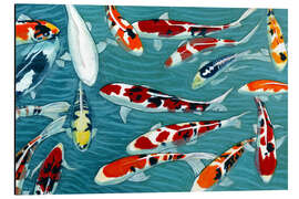 Tableau en aluminium Colorful Koi - Kate Kingdom