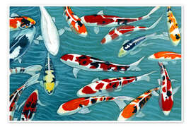 Wandbild Bunte Koi - Kate Kingdom