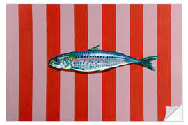 Sticker mural Sardine &amp; Stripes - Kate Kingdom