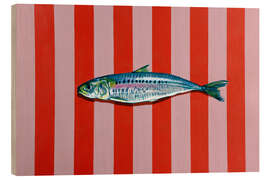 Obraz na drewnie Sardine &amp; Stripes - Kate Kingdom