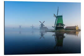 Alubild Berühmte Mühlen von Zaanse Schans bei Sonnenaufgang - Martin Podt