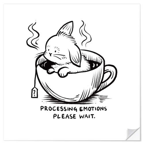 Wandsticker Processing emotions, please wait