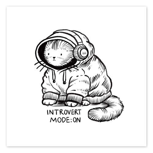Póster Introvert mode: ON