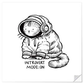 Wandsticker Introvert mode: ON - Patruschka