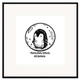Gerahmter Kunstdruck Personal space required