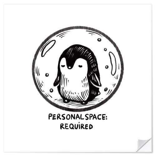 Wandsticker Personal space required