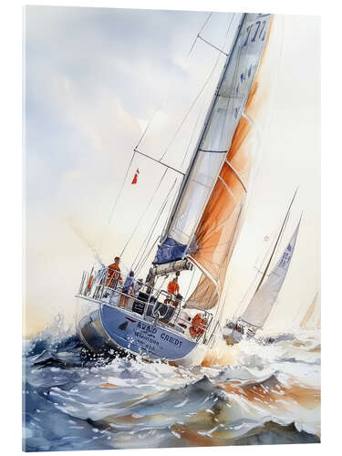 Acrylic print Sailing