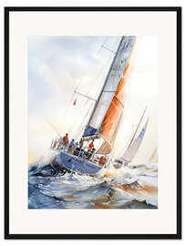 Gerahmter Kunstdruck Segeln