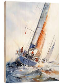 Holzbild Segeln - Peter Roder
