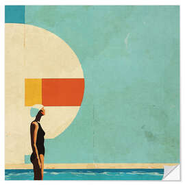 Sticker mural Mid Century Pool - Layla Oz