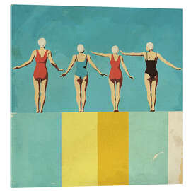 Obraz na szkle akrylowym Four figures on the pool - Layla Oz