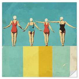 Sticker mural Four figures on the pool - Layla Oz