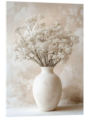 Cuadro de metacrilato Delicate Flowers in White