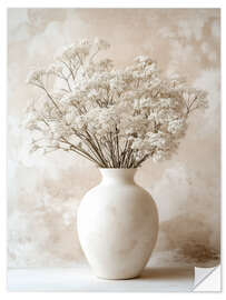 Sticker mural Delicate Flowers in White - Annika Persson