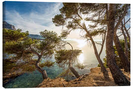 Leinwandbild Felsküste an der Bucht Platja des Calo, Mallorca - Christian Müringer