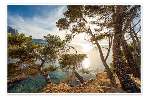 Póster Rocky Coast at the Bay Platja des Calo, Mallorca