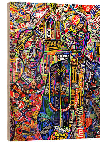 Wood print American Gothic
