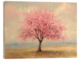 Wood print Easter Blooming Cherry Blossoms - TAlex