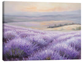 Canvas-taulu Fields of Lavender in the Sunset - TAlex