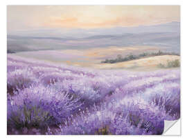 Sticker mural Fields of Lavender in the Sunset - TAlex