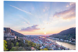 Acrylglasbild Heidelberg im Sonnenuntergang - Jan Wehnert