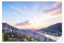 Wandsticker Heidelberg im Sonnenuntergang