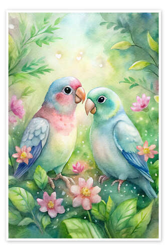 Plakat Parrot Couple