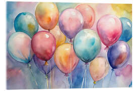Acrylic print Watercolour Balloons