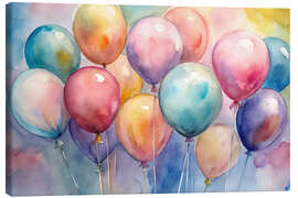 Quadro em tela Watercolour Balloons