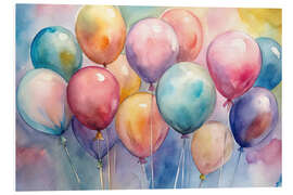 Foam board print Watercolour Balloons