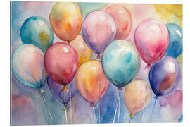 Cuadro de plexi-alu Watercolour Balloons