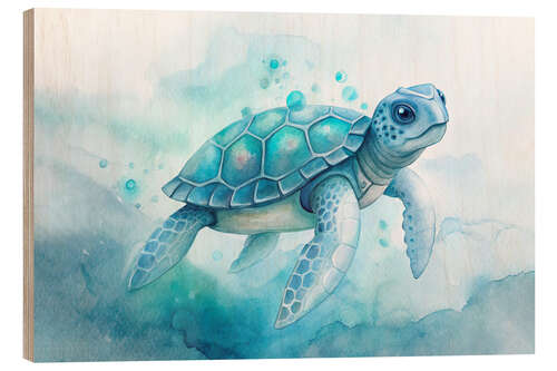 Cuadro de madera Sea Turtle