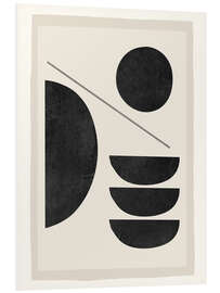 Foam board print Circle and semicircles, minimal - ThingDesign