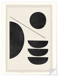 Sticker mural Circle and semicircles, minimal - ThingDesign