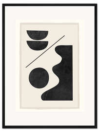 Gerahmter Kunstdruck Abstrakte minimalistische Form