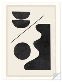 Autocolante decorativo Modern Abstract Minimal Shapes