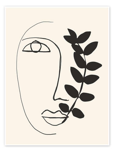 Poster Abstraktes Gesicht