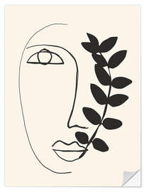 Sticker mural Abstract Face