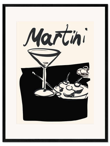 Plakat artystyczny premium w ramie Martini