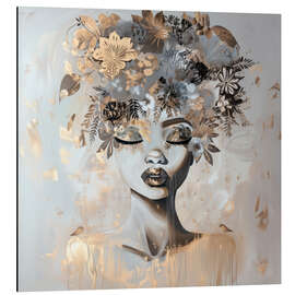 Quadro em alumínio Shadow Bloom - Bella Eve