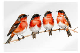 Acrylic print Little birds on the branch - nobelart