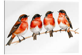 Gallery Print Kleine Vögel auf dem Ast