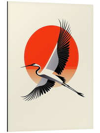 Alubild Kranich im Flug