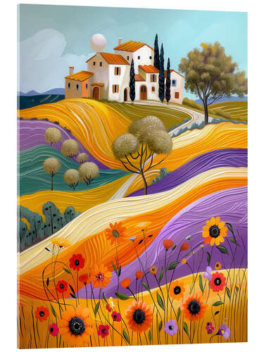 Akrylbillede Colorful world in Tuscany