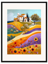 Framed art print Colorful world in Tuscany - Peter Roder